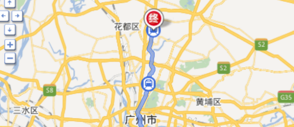 广州南站离白云机场有多远,广州南站到白云机场有多远图1