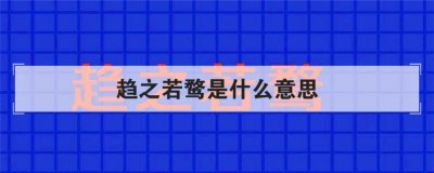 ​趋之若鹜是什么意思，趋之若鹜的解释用例