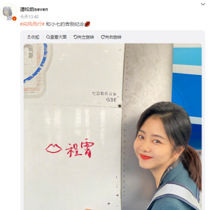 ​谭松韵晒和小七的告别纪念合照 与王凯共逐民航梦