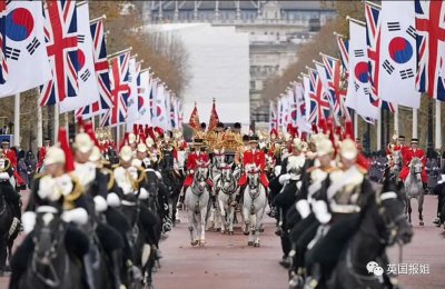 ​英王室为韩总统办奢华国宴！最抢镜的是凯特王妃的红衣美腿