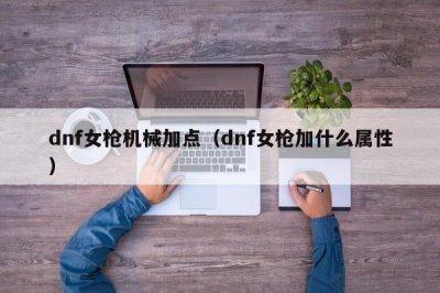 ​dnf女枪机械加点（dnf女枪加什么属性）