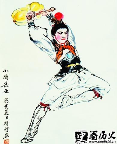 岳云水墨画