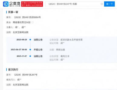 ​杨幂黑粉被强执6万元 案件已于去年11月审理终结