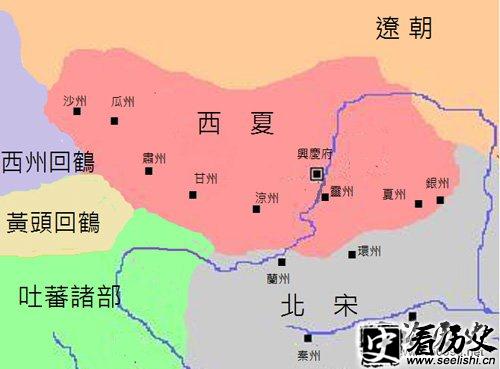 西夏的疆域版图范围