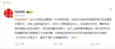 ​张若昀电影《从21世纪安全撤离》点映上座率超80%
